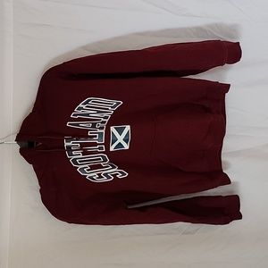Maroon Scotland Hoodie, Size Small